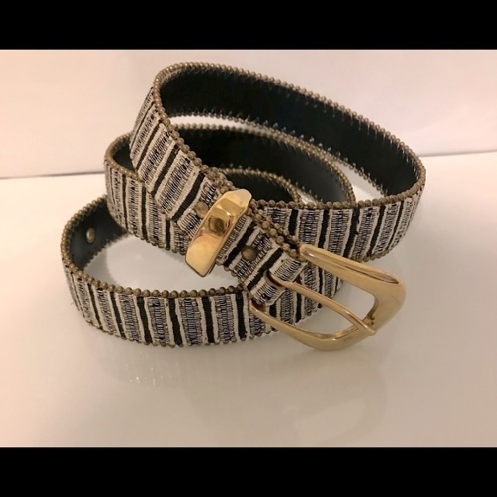COPY - Elite Women's Black - Silver Metallic Vintage Belt